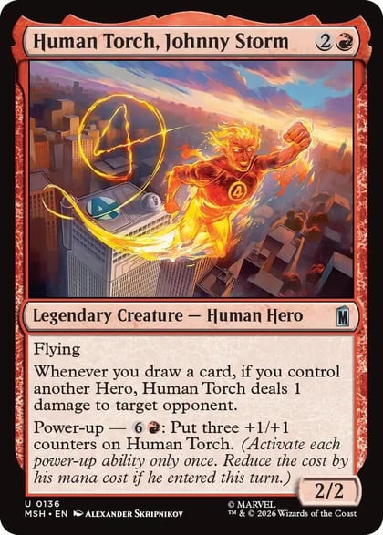 Human Torch, Johnny Storm, Marvel Super Heroes 136