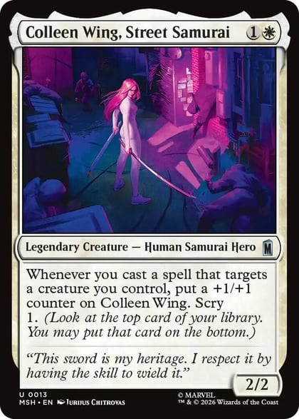 Colleen Wing, Street Samurai, Marvel Super Heroes 13
