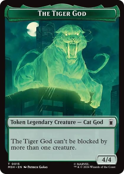 The Tiger God // Sturdy Shield Double-Sided Token, Marvel Super Heroes 15 // 21