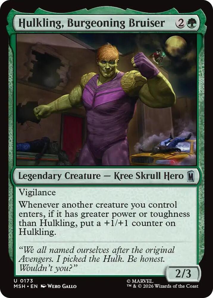 Hulkling, Burgeoning Bruiser, Marvel Super Heroes 173