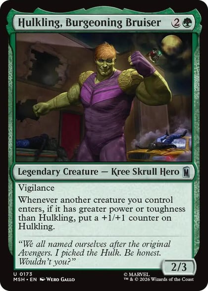 Hulkling, Burgeoning Bruiser, Marvel Super Heroes 173