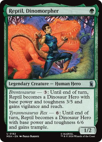 Reptil, Dinomorpher, Marvel Super Heroes 182