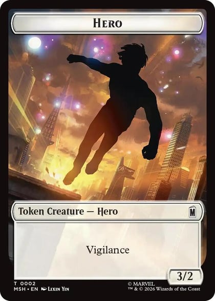Hero // Robot Villain Double-Sided Token, Marvel Super Heroes 2 // 20