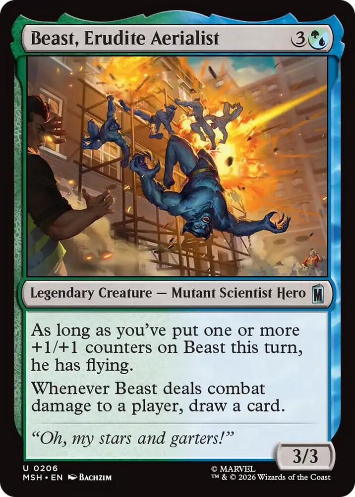Beast, Erudite Aerialist, Marvel Super Heroes 206