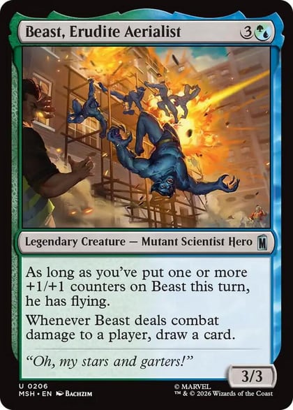 Beast, Erudite Aerialist, Marvel Super Heroes 206