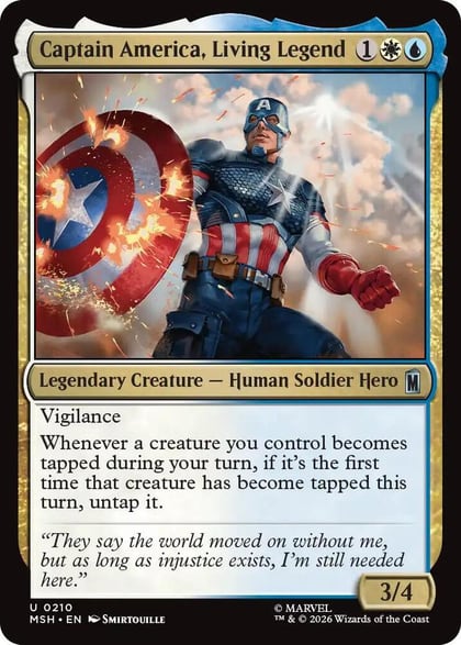 Captain America, Living Legend, Marvel Super Heroes 210