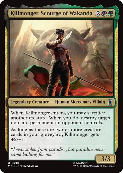 Killmonger, Scourge of Wakanda, Marvel Super Heroes 218