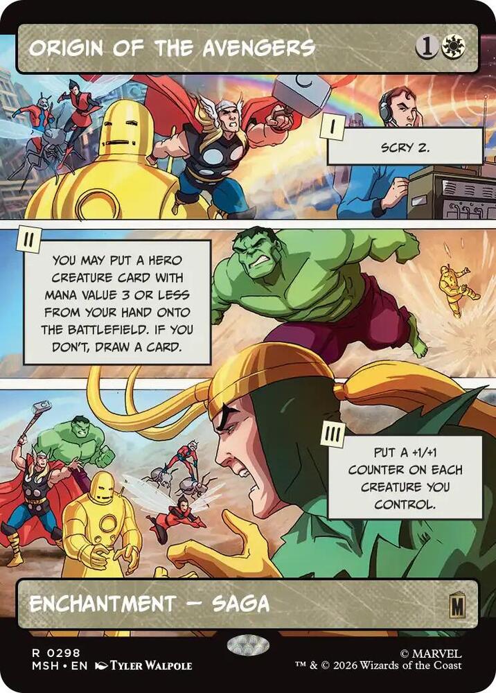 Origin of the Avengers (Borderless), Marvel Super Heroes 298