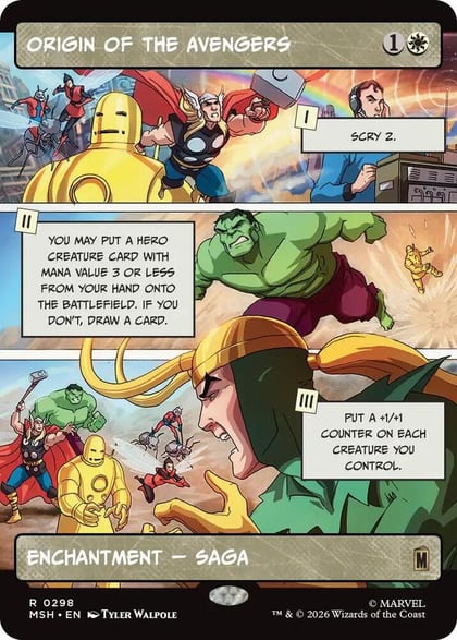 Origin of the Avengers (Borderless), Marvel Super Heroes 298