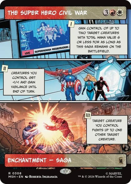 The Super Hero Civil War (Borderless), Marvel Super Heroes 308