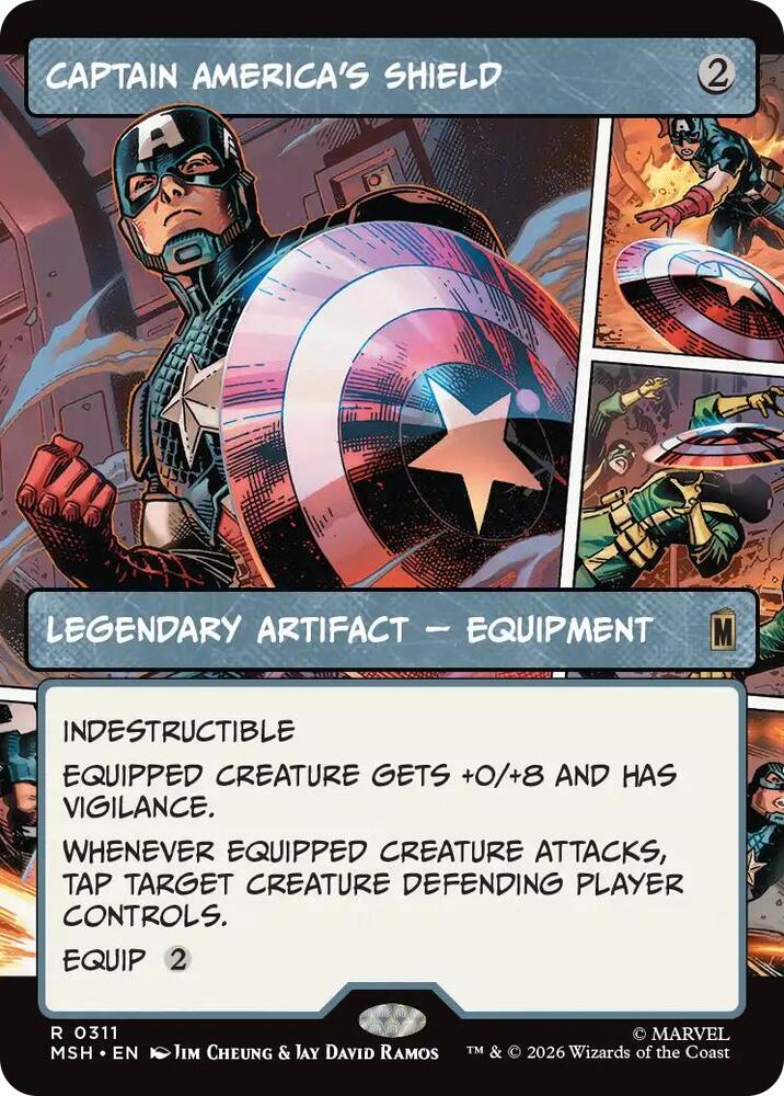 Captain America's Shield (Borderless) (0311), Marvel Super Heroes 311