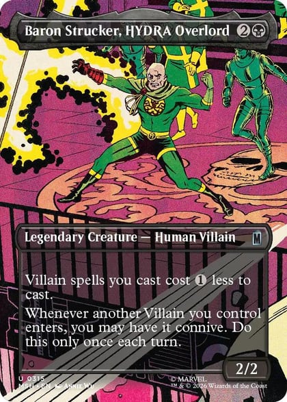 Baron Strucker, HYDRA Overlord (Borderless), Marvel Super Heroes 315