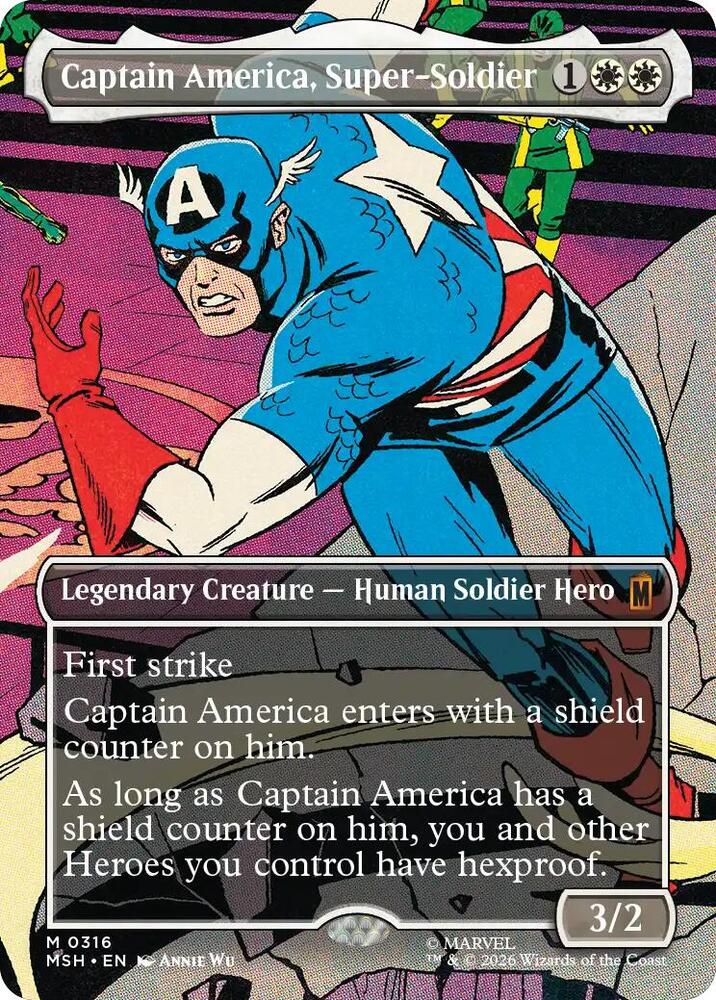 Captain America, Super-Soldier (Borderless) (0316), Marvel Super Heroes 316