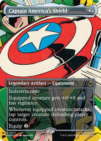 Captain America's Shield (Borderless) (0317), Marvel Super Heroes 317