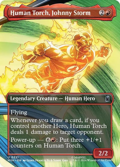 Human Torch, Johnny Storm (Borderless), Marvel Super Heroes 321