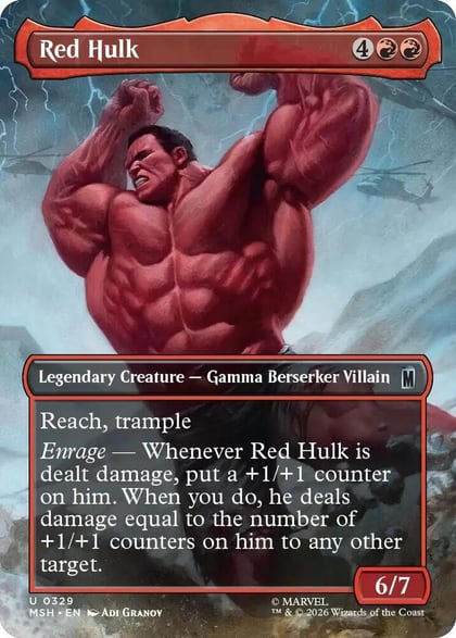 Red Hulk (Borderless), Marvel Super Heroes 329