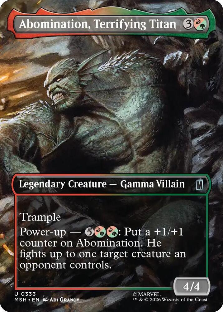 Abomination, Terrifying Titan (Borderless), Marvel Super Heroes 333