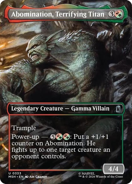 Abomination, Terrifying Titan (Borderless), Marvel Super Heroes 333