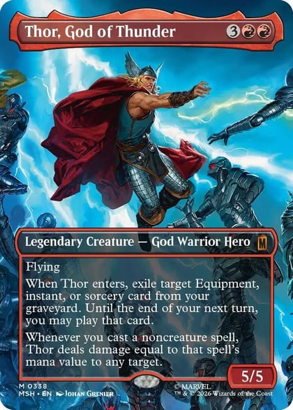 Thor, God of Thunder (Borderless) (0338), Marvel Super Heroes 338