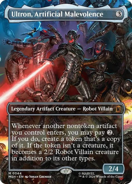 Ultron, Artificial Malevolence (Borderless) (0344), Marvel Super Heroes 344