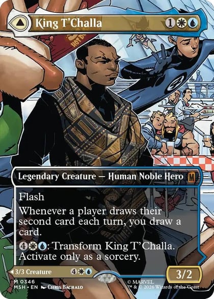 King T'Challa (Borderless) (0346), Marvel Super Heroes 346