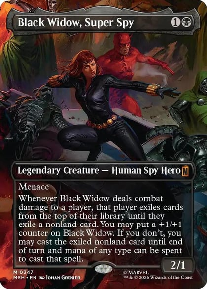 Black Widow, Super Spy (Borderless) (0347), Marvel Super Heroes 347