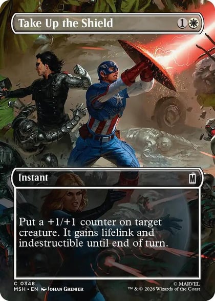 Take Up the Shield (Borderless), Marvel Super Heroes 348
