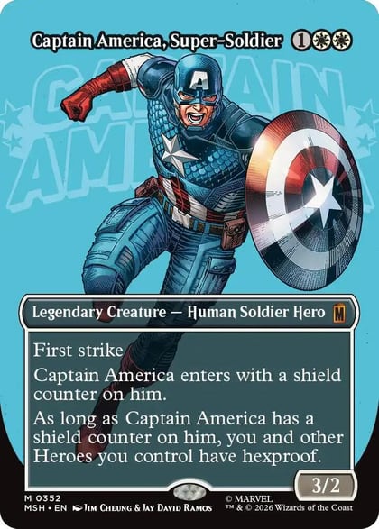 Captain America, Super-Soldier (Borderless) (0352), Marvel Super Heroes 352