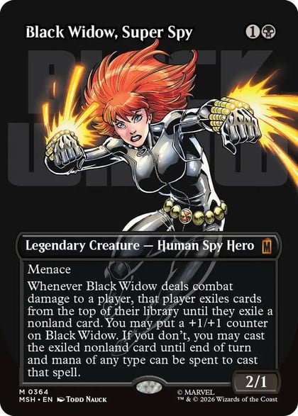 Black Widow, Super Spy (Borderless) (0364), Marvel Super Heroes 364