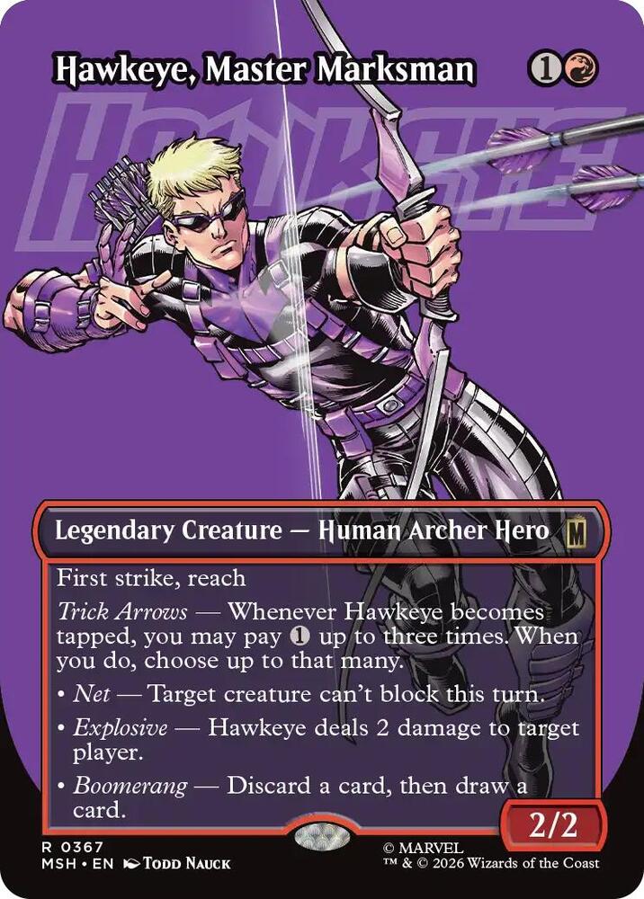 Hawkeye, Master Marksman (Borderless), Marvel Super Heroes 367