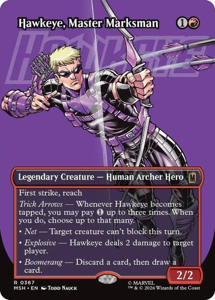 Hawkeye, Master Marksman (Borderless), Marvel Super Heroes 367