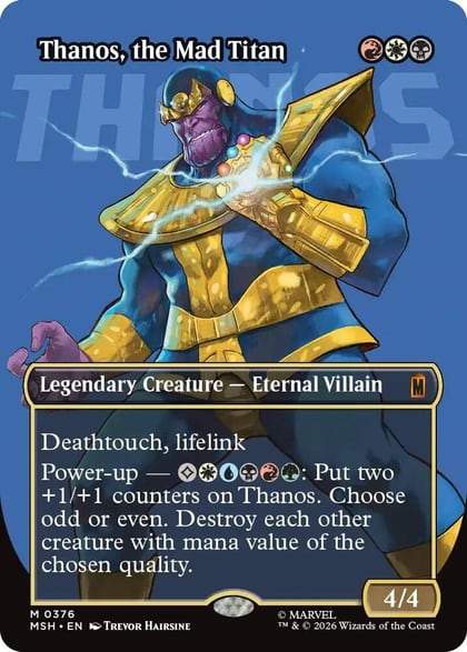 Thanos, the Mad Titan (Borderless) (0376), Marvel Super Heroes 376