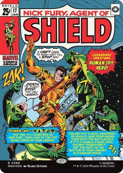 Nick Fury, Agent of S.H.I.E.L.D. (Borderless) (0389), Marvel Super Heroes 389