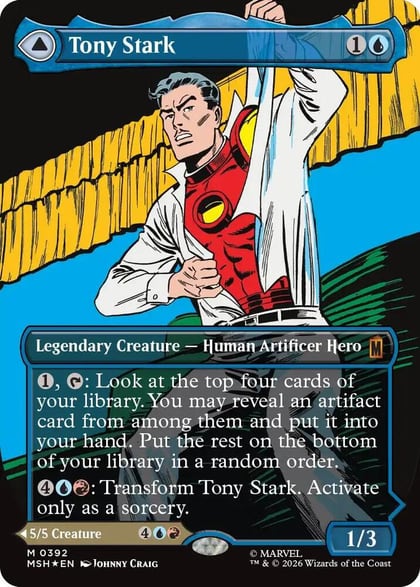 Tony Stark (Borderless) (0392), Marvel Super Heroes 392