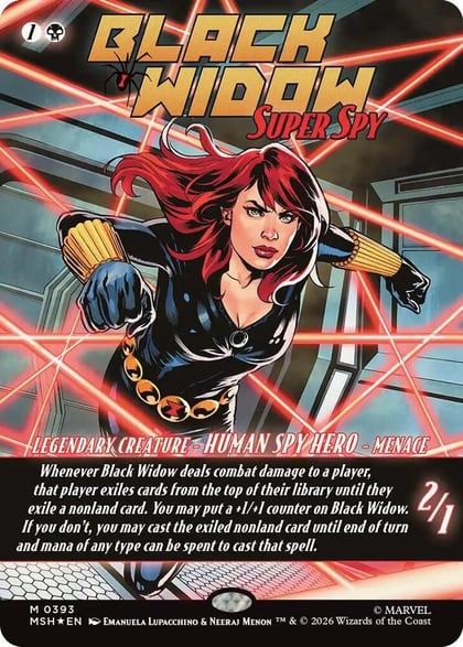 Black Widow, Super Spy (Borderless) (0393), Marvel Super Heroes 393