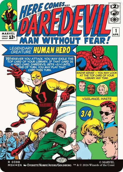 Daredevil, Man Without Fear (Borderless) (0398), Marvel Super Heroes 398
