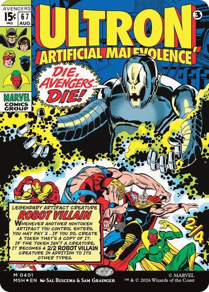 Ultron, Artificial Malevolence (Borderless) (0401), Marvel Super Heroes 401