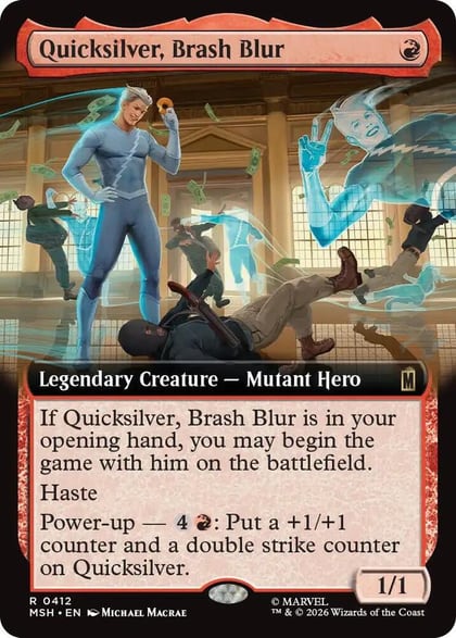 Quicksilver, Brash Blur (Extended Art), Marvel Super Heroes 412