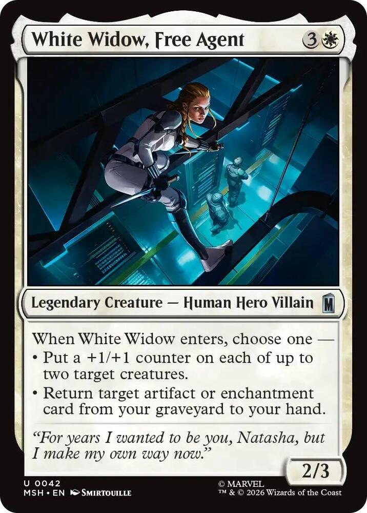 White Widow, Free Agent, Marvel Super Heroes 42