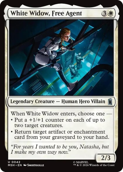 White Widow, Free Agent, Marvel Super Heroes 42