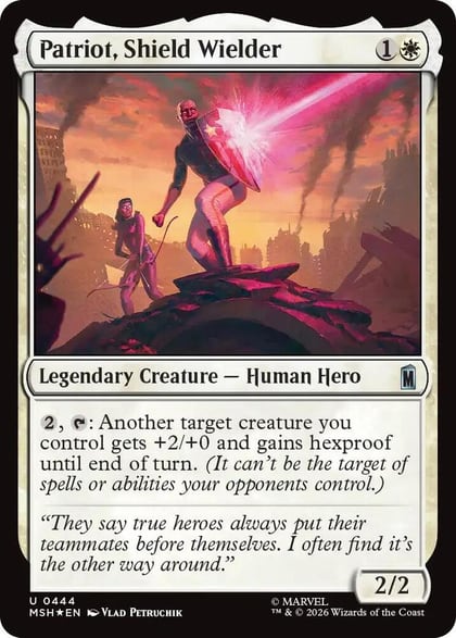 Patriot, Shield Wielder (Surge Foil), Marvel Super Heroes 444
