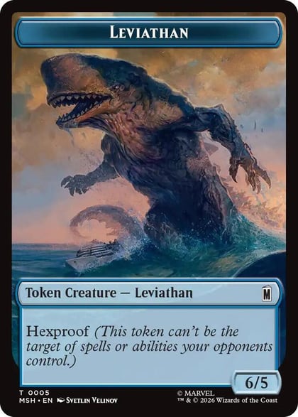 Leviathan // Food Double-Sided Token, Marvel Super Heroes 5 // 19