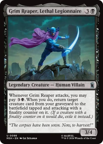 Grim Reaper, Lethal Legionnaire, Marvel Super Heroes 98