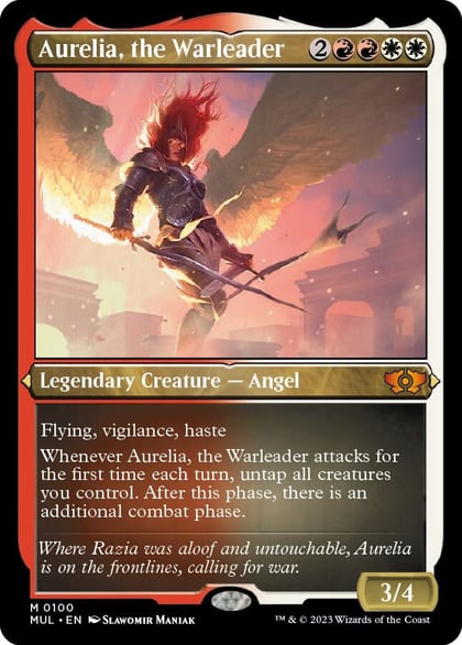 Aurelia, the Warleader (Foil Etched), March of the Machine: Multiverse Legends 100