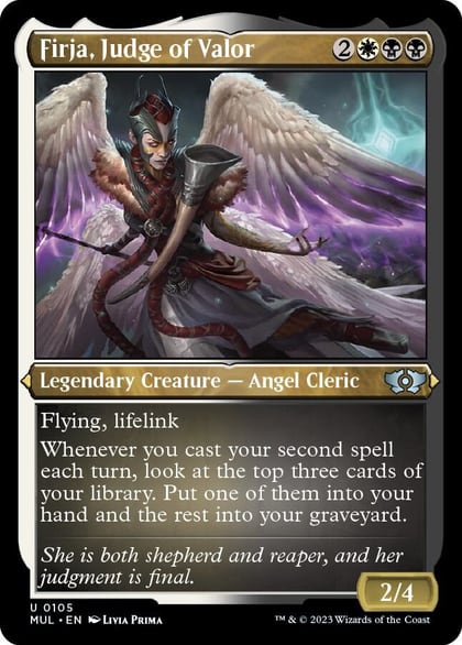 Firja, Judge of Valor (Foil Etched), March of the Machine: Multiverse Legends 105