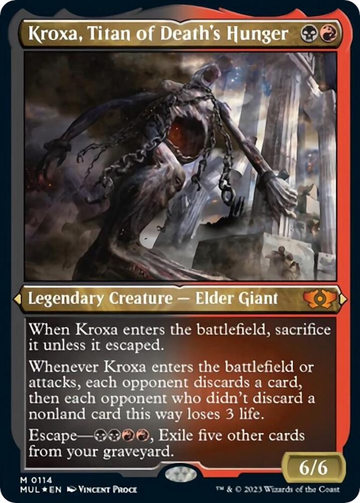 Kroxa, Titan of Death's Hunger (Foil Etched), March of the Machine: Multiverse Legends 114