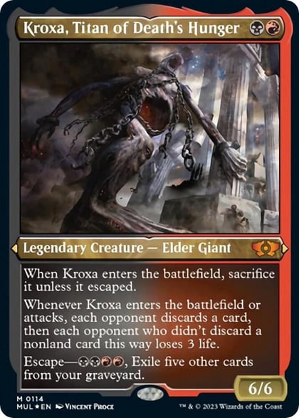 Kroxa, Titan of Death's Hunger (Foil Etched), March of the Machine: Multiverse Legends 114