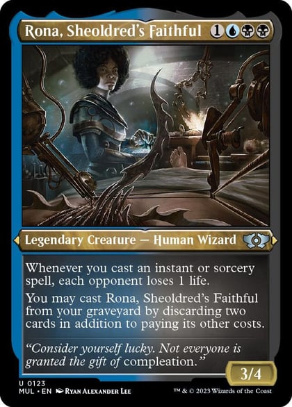 Rona, Sheoldred's Faithful (Foil Etched), March of the Machine: Multiverse Legends 123