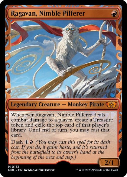 Ragavan, Nimble Pilferer (Halo Foil), March of the Machine: Multiverse Legends 151