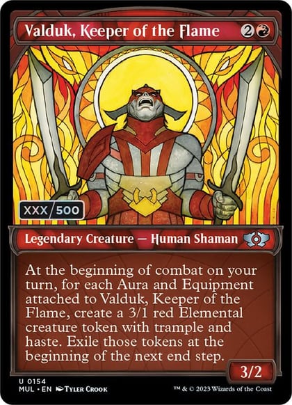 Valduk, Keeper of the Flame (Serial Numbered), March of the Machine: Multiverse Legends 154